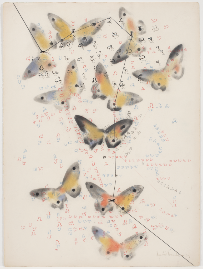 Untitled, 1984, Watercolor and collage on paper, 30 x 22 in