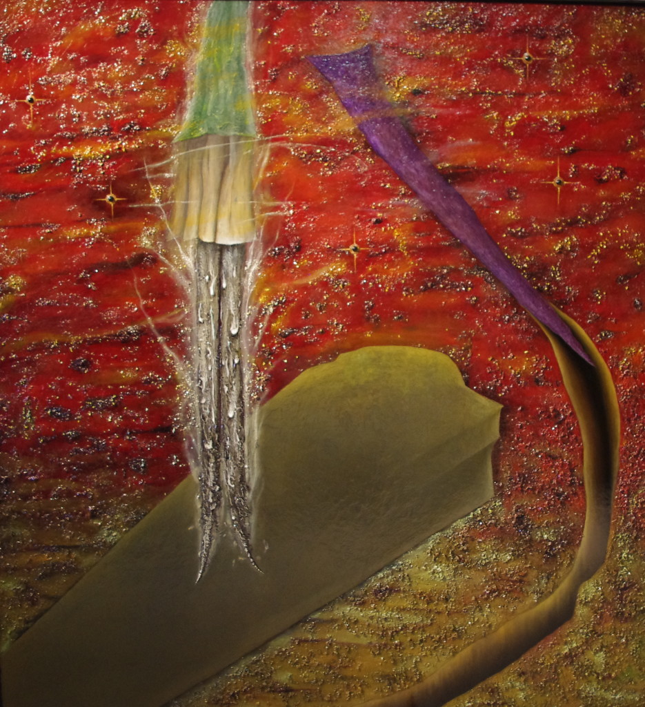 Dan Burkhart, Wittengau, 1987, Oil on canvas, 75 x 70 in