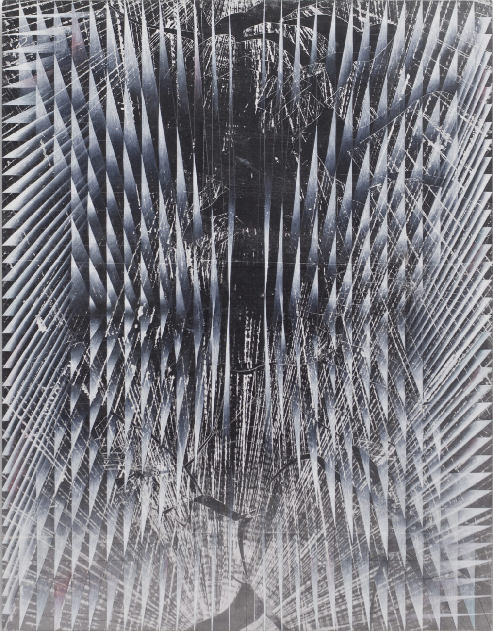 Amerika, 2016, egg tempera on photogram on wood, 90x70cm